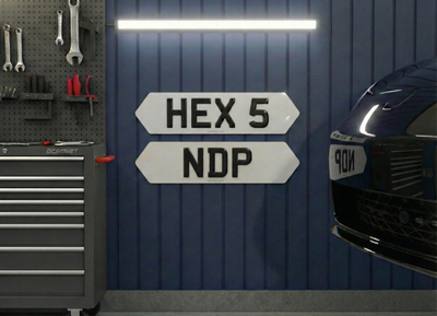 Front Hex - 5 Digit Number Plate - 402mm x 111mm