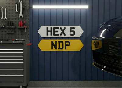 Hex - 5 Digit Number Plates - Front & Rear Pair - 402mm x 111mm