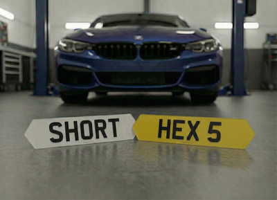 Hex - 5 Digit Number Plates - Front & Rear Pair - 402mm x 111mm