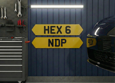 Rear Hex - 6 Digit Number Plate - 467mm x 111mm