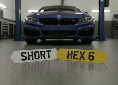 Hex - 6 Digit Number Plates - Front & Rear Pair - 467mm x 111mm