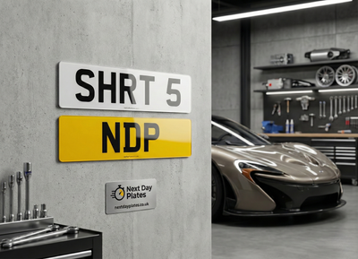 Short Plate - 5 Digit Number Plates - Front & Rear Pair - 340mm x 111mm