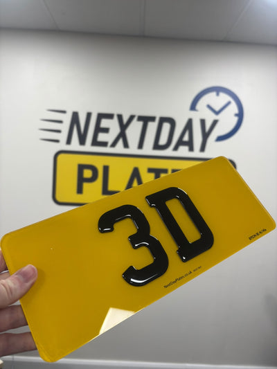 Rear Short Plate - 4 Digit Number Plate - 280mm x 111mm
