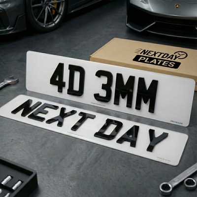 Front Short Plate - 7 Digit Number Plate - 470mm x 111mm