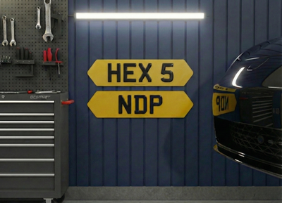 Rear Hex - 5 Digit Number Plate - 402mm x 111mm