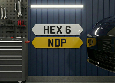 Hex - 6 Digit Number Plates - Front & Rear Pair - 467mm x 111mm